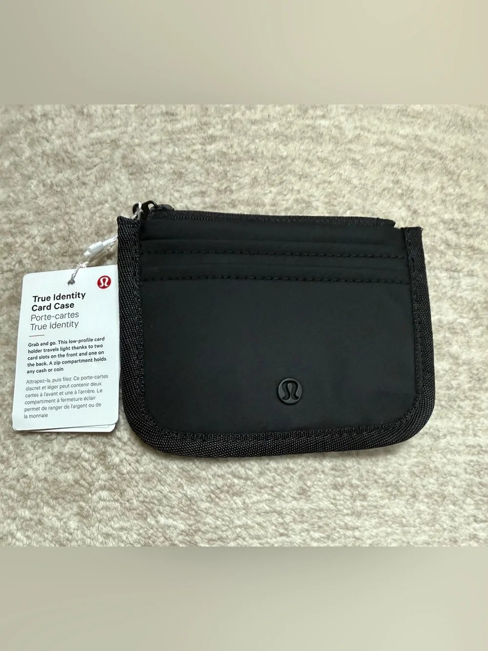 NWT Lululemon Black True Identity Card Case Wallet